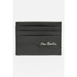 Portcart de piele cu logo - Negru imagine