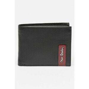 Portofel pliabil de piele cu logo - Visiniu/Negru imagine