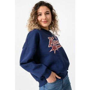 Bluza de trening lejera din amestec de bumbac cu logo - Rosu inchis/Bleumarin imagine