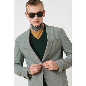 Pulover cu decolteu in V Classic - Verde englez imagine