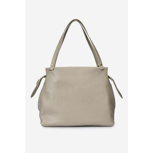 Geanta de umar cu fermoar si model uni - Maro taupe deschis imagine