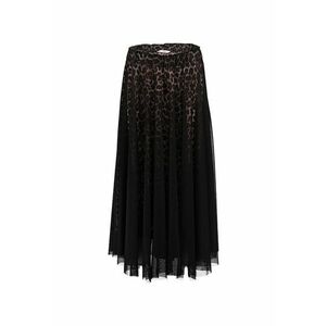 Fusta midi cu animal print - Maro inchis/Negru/Maro nisip imagine