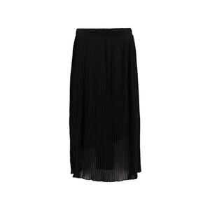 Fusta cu pliuri si talie elastica - Negru stins imagine