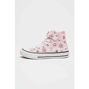 Tenisi inalti cu desene Chuck Taylor All Star - Rosu/Roz pastel/Alb optic imagine