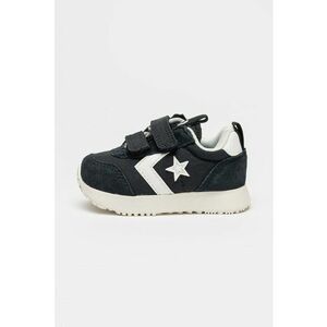 Pantofi sport cu garnituri de piele intoarsa Omega - Negru/Alb murdar imagine