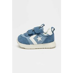 Pantofi sport cu garnituri de piele intoarsa Omega - Albastru prafuit/Crem imagine