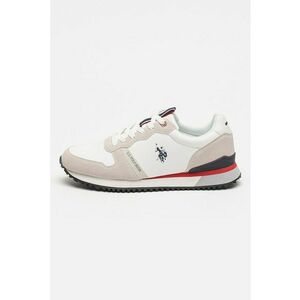Pantofi sport cu insertii din piele intoarsa Traden - Alb/Bej deschis imagine