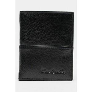Portofel pliabil de piele - Negru imagine