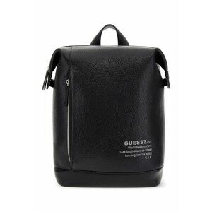 Rucsac din piele ecologica cu imprimeu logo - Negru imagine