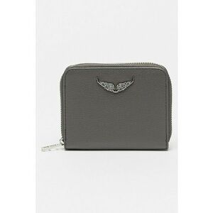 Portofel de piele cu fermoar Mini ZV - Gri inchis imagine