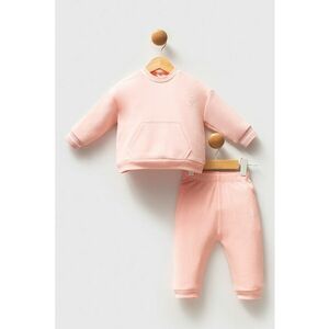 Set de bluza de trening si pantaloni sport de bumbac - Roz deschis imagine