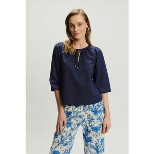 Bluza-tunica cu maneci 3/4 - Bleumarin imagine