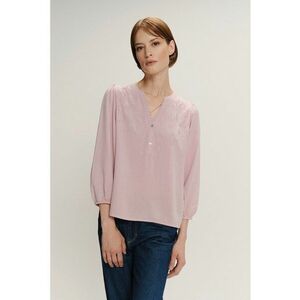 Bluza-tunica cu decolteu in V - Roz pastel imagine