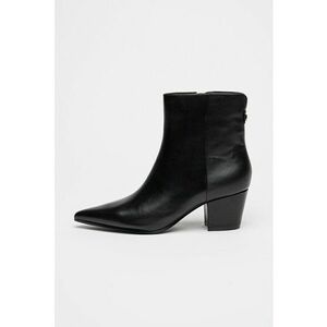 Botine de piele ecologica cu fermoar - Negru imagine
