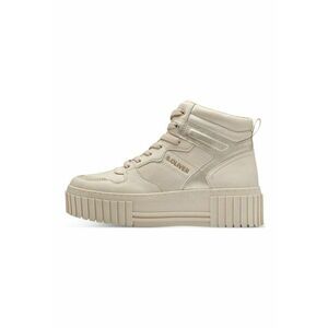 Pantofi sport flatform din piele ecologica - Crem imagine