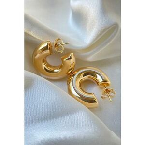 Cercei rotunzi - Auriu imagine