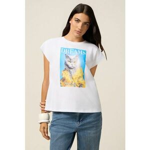 Tricou lejer cu imprimeu - Alb optic/Albastru glaciar imagine