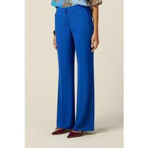 Pantaloni eleganti evazati - Albastru royal imagine