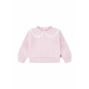 Bluza cu guler cu volane sintetice - Roz pal imagine