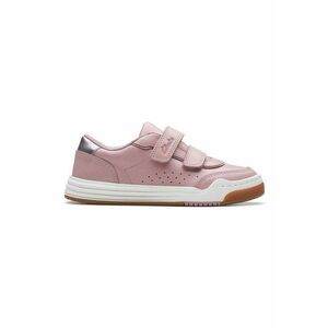 Pantofi sport de piele cu velcro Urban Solo - Roz prafuit imagine