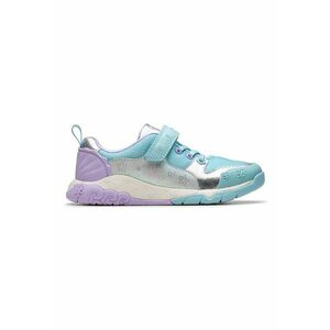 Pantofi sport wedge cu garnituri metalice - Lila/Albastru glaciar imagine