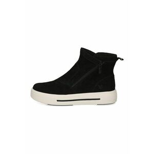 Botine de piele intoarsa cu platforma - Negru imagine