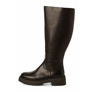 Cizme mid-calf de piele - Negru imagine
