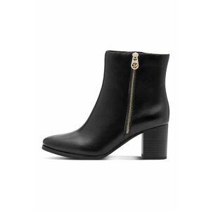 Botine de piele ecologica cu varf ascutit - Negru imagine