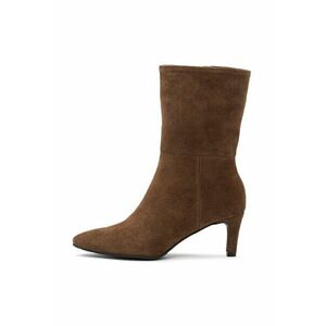 Botine din piele intoarsa cu fermoar Kaya - Maro imagine