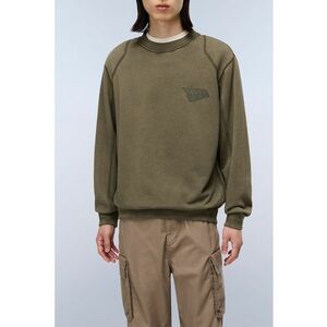 Bluza lejera de trening din bumbac cu imprimeu logo pe spate - Maro taupe/Kaki imagine