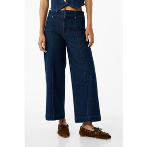 Blugi drepti crop - Bleumarin imagine