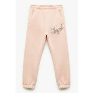 Pantaloni de trening din amestec de bumbac cu buzunare laterale - Roz pal imagine
