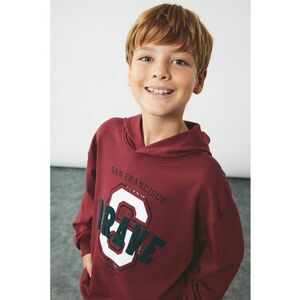 Hanorac lejer cu imprimeu text - Visiniu imagine