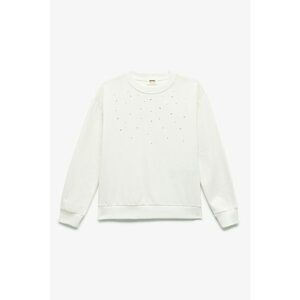 Bluza de trening regular-fit cu model uni - Alb imagine