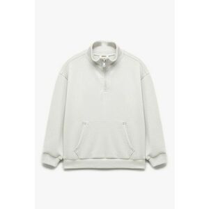 Bluza de trening regular-fit cu model uni - Alb murdar imagine