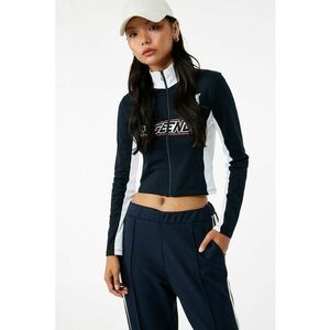 Bluza de trening slim-fit cu fermoar - Albastru ultramarin/Rosu inchis/Alb optic imagine