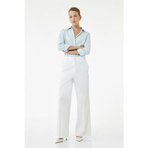 Camasa slim-fit cu guler ascutit - Albastru glaciar imagine