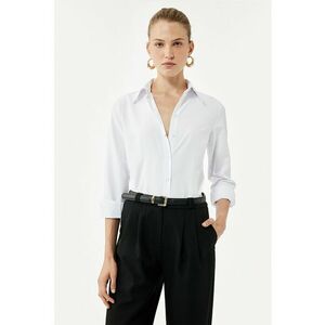Camasa regular-fit cu maneci lungi - Alb optic imagine