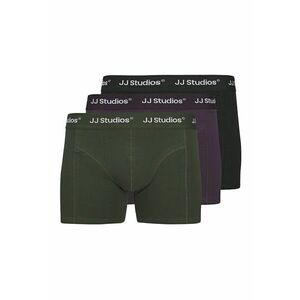 Set de boxeri din amestec de bumbac organic - 3 perechi - Verde/Negru/Violet imagine