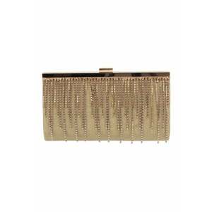 Geanta-plic cu aplicatii de strasuri - Alb fildes imagine