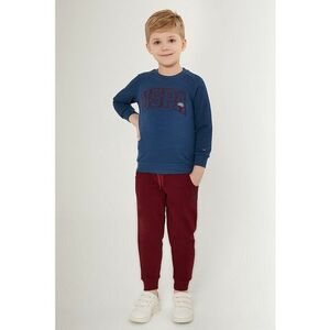 Trening cu maneci raglan - Albastru Albastru23` - Visiniu/Bleumarin imagine