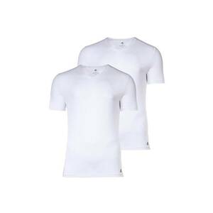 Set de tricouri Active Flex din bumbac cu decolteu in V - 2 piese - Alb imagine