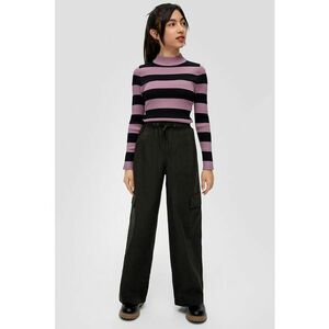 Pantaloni cargo cu croiala ampla - Negru imagine