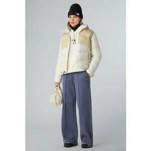 Jacheta cu guler inalt si fermoar pentru drumetii - Galben deschis/Alb murdar imagine