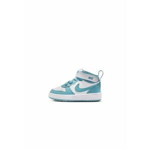 Pantofi sport cu garnituri din piele Court Borough - Alb/Turcoaz imagine