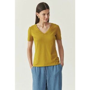 Tricou din amestec de modal - Galben mustar imagine