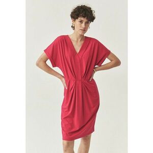 Rochie scurta cu decolteu in V - Rosu imagine