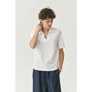 Tricou polo lejer - Alb imagine