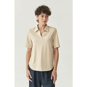Tricou polo lejer - Bej imagine