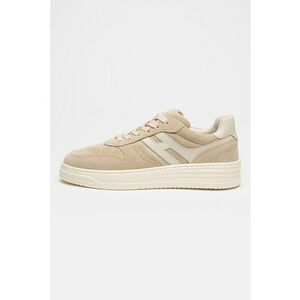 Pantofi sport low-cut din piele intoarsa - Bej deschis imagine